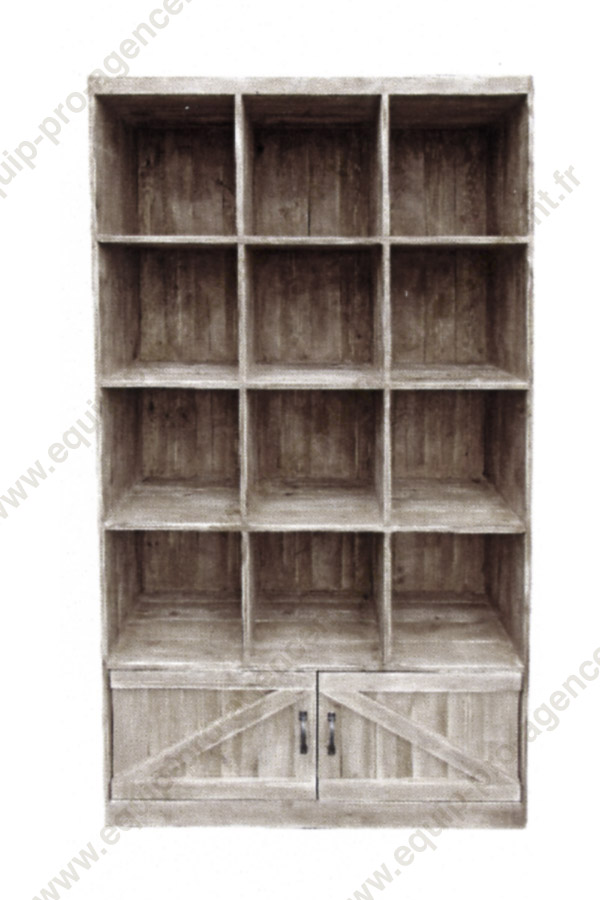 meuble 10 casiers 4 niveaux pour epiceries fines ou cavistes EQ04621