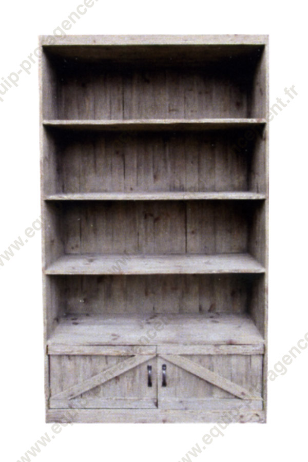 meuble etagere 4 niveaux pour epiceries fines ou cavistes EQ01638