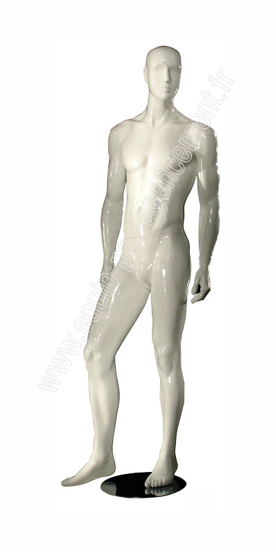 mannequin de vitrine homme debout ref:cesare-bl de la gamme ABSTRACT