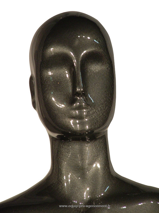tete mannequin vitrine stylisée et abstraite femme bronze