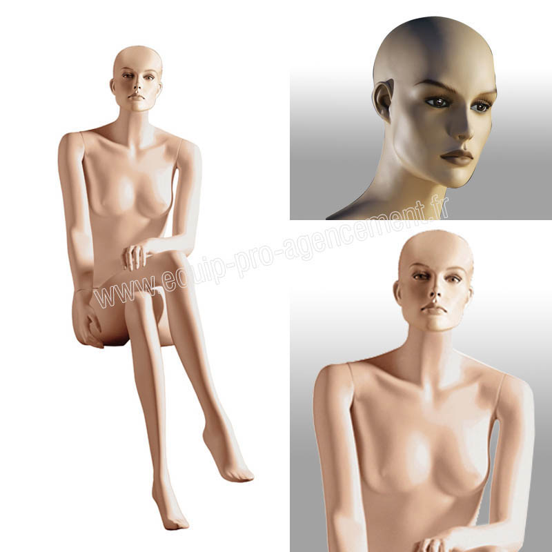 mannequin de vitrine femme assise ref:edwige de la gamme CHANEL