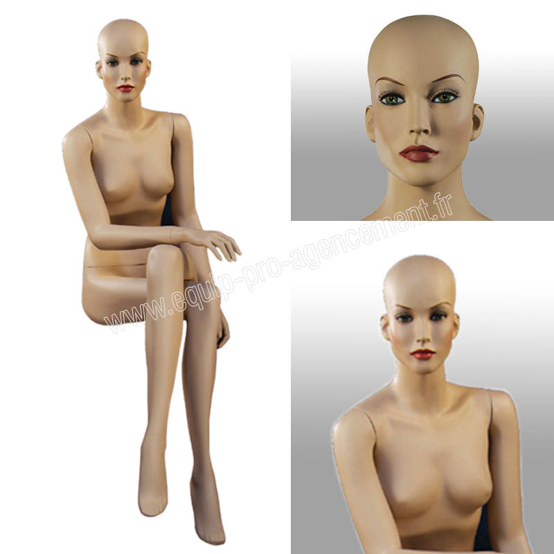 mannequin vitrine femme assise ref:edwige-2 de la gamme CHANEL
