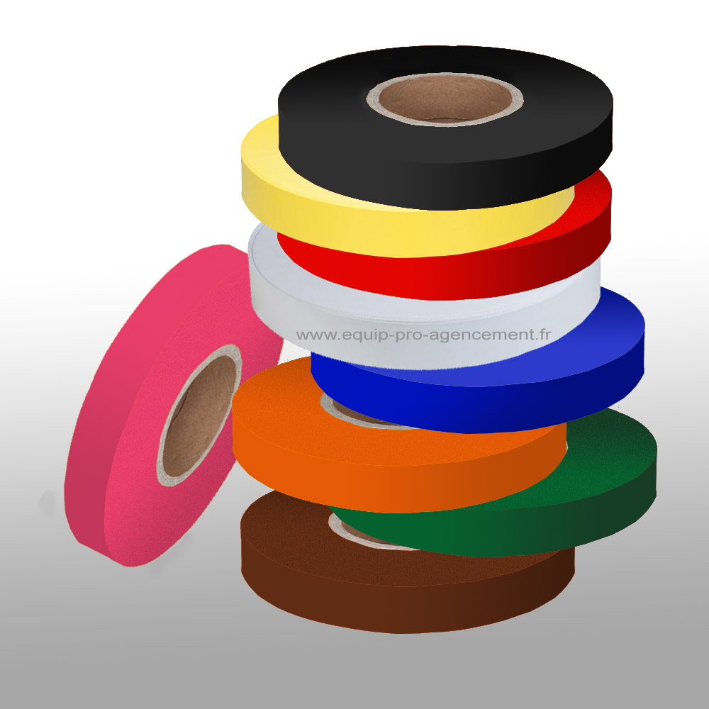 bande de fond pvc de couleur pour porte-étiquettes ou profil porte-prix pour tablette de gondole