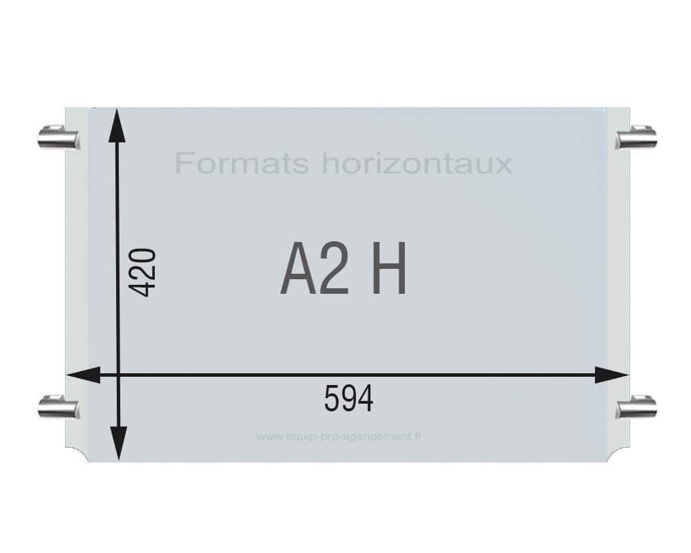 pochette porte-affiches en plexiglass ou porte-documents format A2H pour system câble