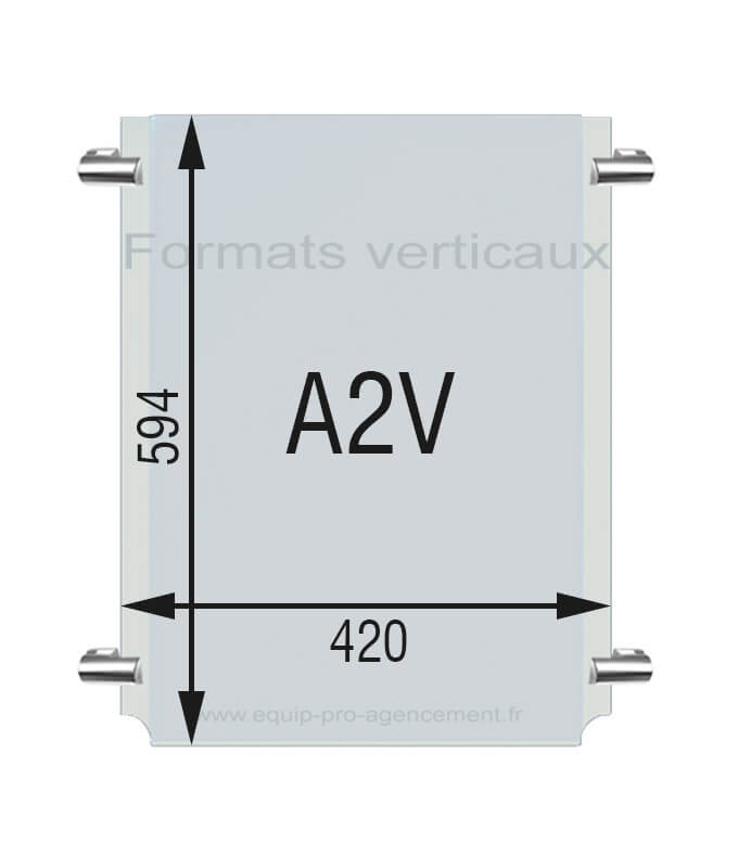 pochette porte-affiches en plexiglass ou porte documents format A2V pour sytem câble