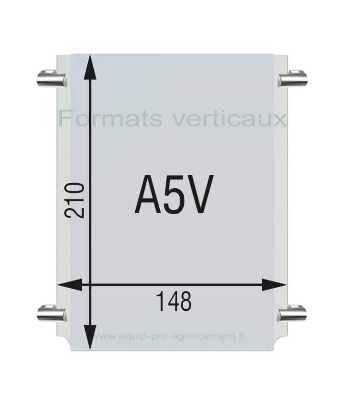 pochette porte-affiches en plexiglass ou porte-documents format A5V pour system câble
