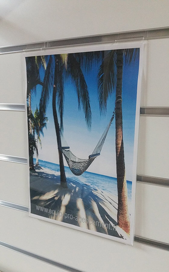 Porte-affiche Plexiglass 3 Mm Format A4 Horizontal - Support Vitrine Professionnel Et Modulable