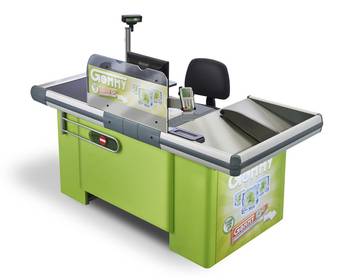 futura Plus, Caisse de sortie, Grande surface, Superette, Agencement de magasin, Gondole de magasin, Mobilier métallique