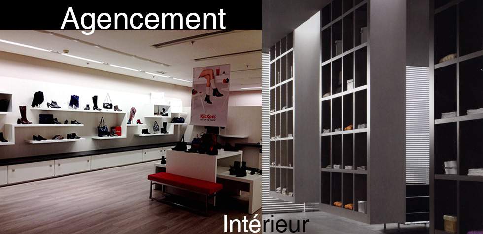 Agencement de magasin et touts types de commerces